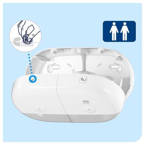 Essity SmartOne Twin Mini Toilet Roll Dispenser Twin, white 682000