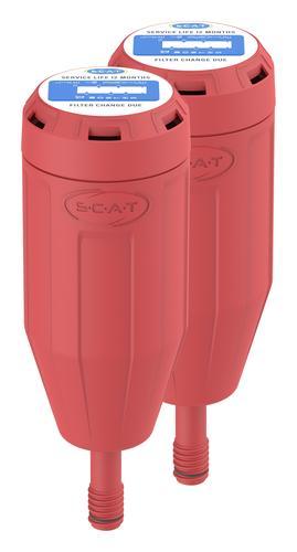 SCAT Europe Abluftfilter L, V3.0 Austausch, Spritzschutz, Anzeige, 12 Monate 490986