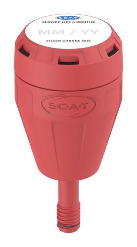 SCAT Europe Abluftfilter M, V3.0 6 months, splash guard, replace label 407982