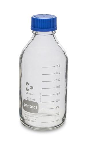 SCAT Europe Laborflasche DURAN 1000ml, GL45, clear, coated 101996