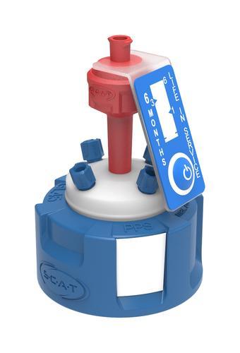 SCAT Europe Safety Cap IV, GL45 vent, indicator, PFA fittings 307410