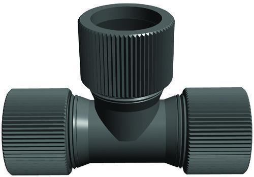 SCAT Europe T-piece for pipe 3x 32mm PE-HD, conductive 106426