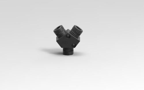 SCAT Europe T-piece for pipe 3x 32mm PE-HD, conductive 106426