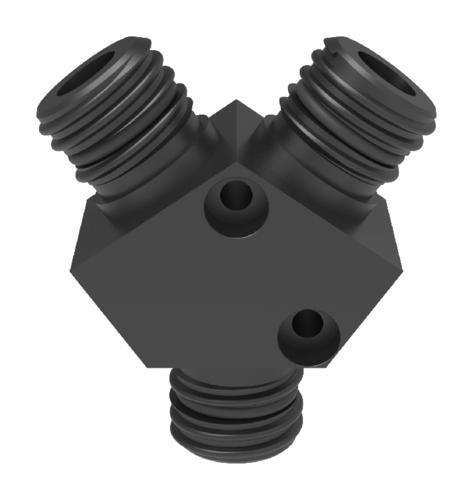 SCAT Europe T-piece for pipe 3x 32mm PE-HD, conductive 106426