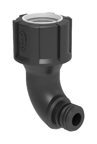 SCAT Europe T-piece for pipes 2x32mm, GL25, PE-HD, conductive 106458