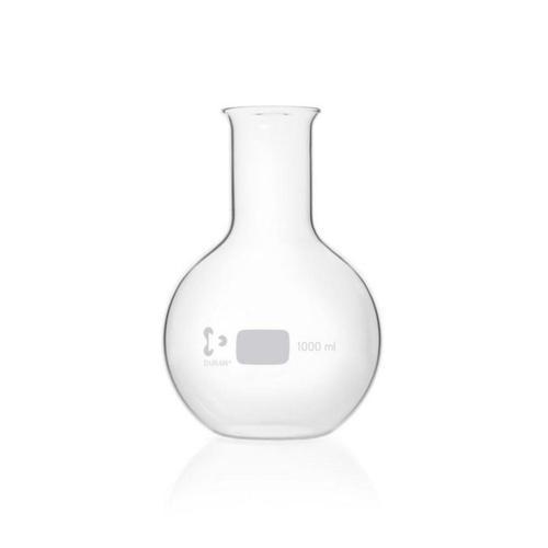DWK Life Sciences Duran Flat Bottom Flask 1000 ml, wide neck, beaded rim 217315406