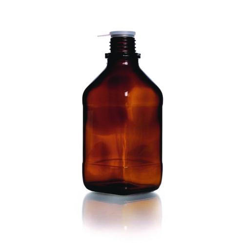 DWK Life Sciences Duran Narrowmouth Square Bottle Amber, 500ml, square 238164454