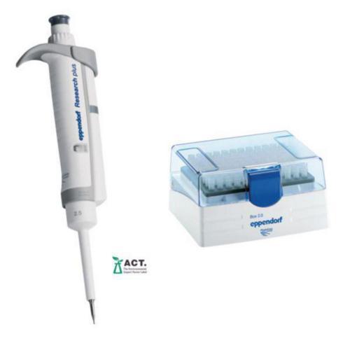 Eppendorf Research® plus GLP Micropipette 0.1 - 2.5 µl Variable micropipette 3123000012