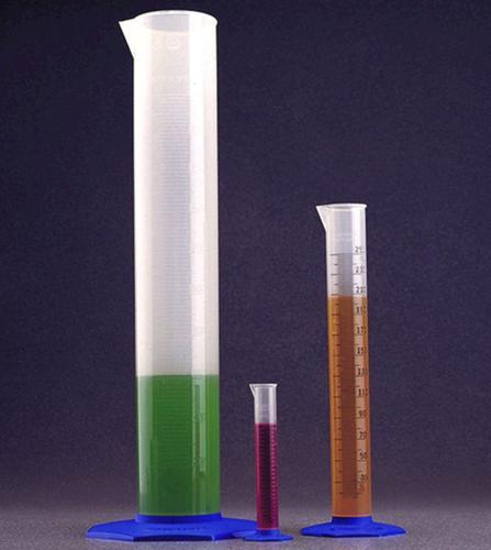 Nalgene Measuring cylinders PP 50 ml, blue foot 3662-0050