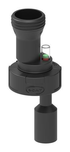 SCAT Europe Adapter for funnel with mechanical level control, GL45 (m) to S60/61 (f) GL45 to S60/61, conductive 107889