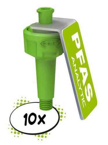 SCAT Europe Air Valve PFAS-Analytic UNF 1/4" 28G, 6M, 10 pcs 397010-PP