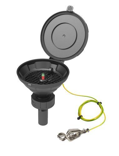 SCAT Europe Deckeltrichter MARCO, S60/61 PE-HD, elektrisch leitfähig, Level, 157mm 317637