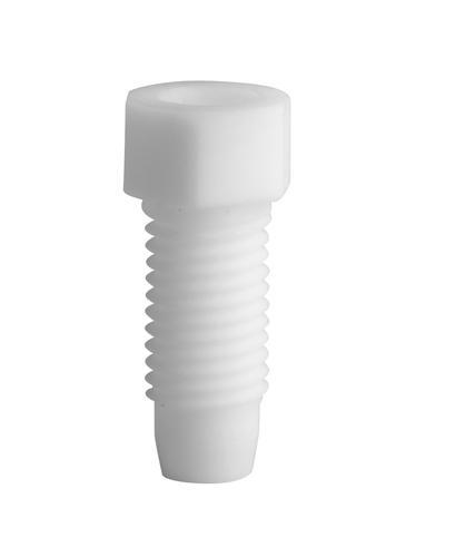 SCAT Europe PTFE Fitting with Integrated Ferrule 4.76 mm AD 4.76mm, UNF 5/16"-24, white 107045