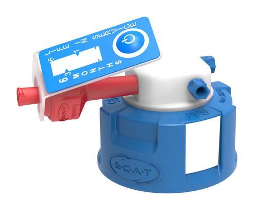 SCAT Europe Safety Cap II, GL45, 90° angled 90° angled, valve, indicators 399909