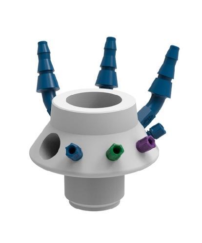 SCAT Europe Safety Waste Cap LISA, V3.0, S90 electrostatic, PFA/PTFE, 4x OD, exhaust 450090