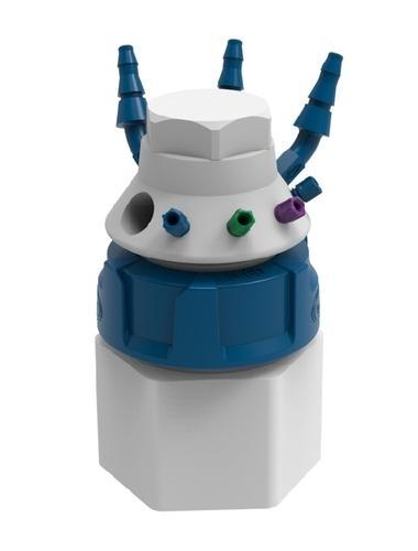 SCAT Europe Safety Waste Cap LISA, V3.0, S90 electrostatic, PFA/PTFE, 4x OD, exhaust 450090