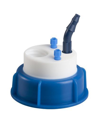 SCAT Europe Safety Waste Cap, S50 2x PFA 2.3mm, 2x PFA 3.2mm, PP olive 108025