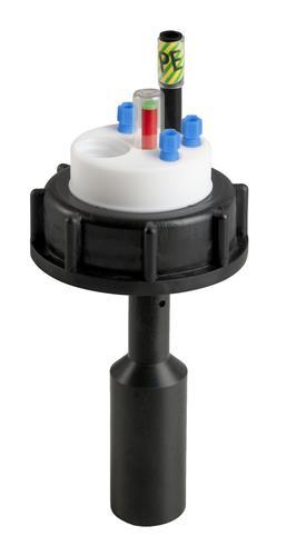 SCAT Europe Safety Waste Cap, S55 mechanical level, PFA fittings, grounding, exhaust filter 108030