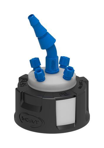 SCAT Europe Safety Waste Cap S55 electronic level control, GL25, PTFE 106719
