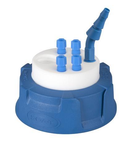 SCAT Europe Safety Waste Cap, S60/61 4x PFA fittings, PP tube, GL14 307931