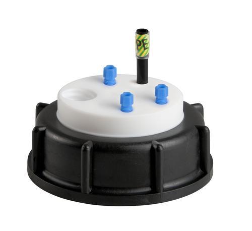 SCAT Europe Safety Waste Cap, S70/71 3xPFA-2.3mm,3xPFA-3.2mm,grounding,GL14 107915