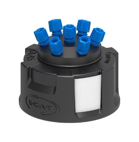 SCAT Europe Safety Waste Collector III GL45, 3x PFA fittings 306491