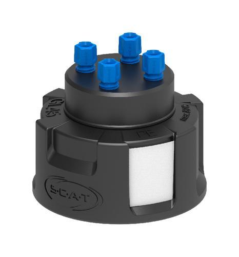 SCAT Europe Safety Waste Collector III GL45, 3x PFA fittings 306491